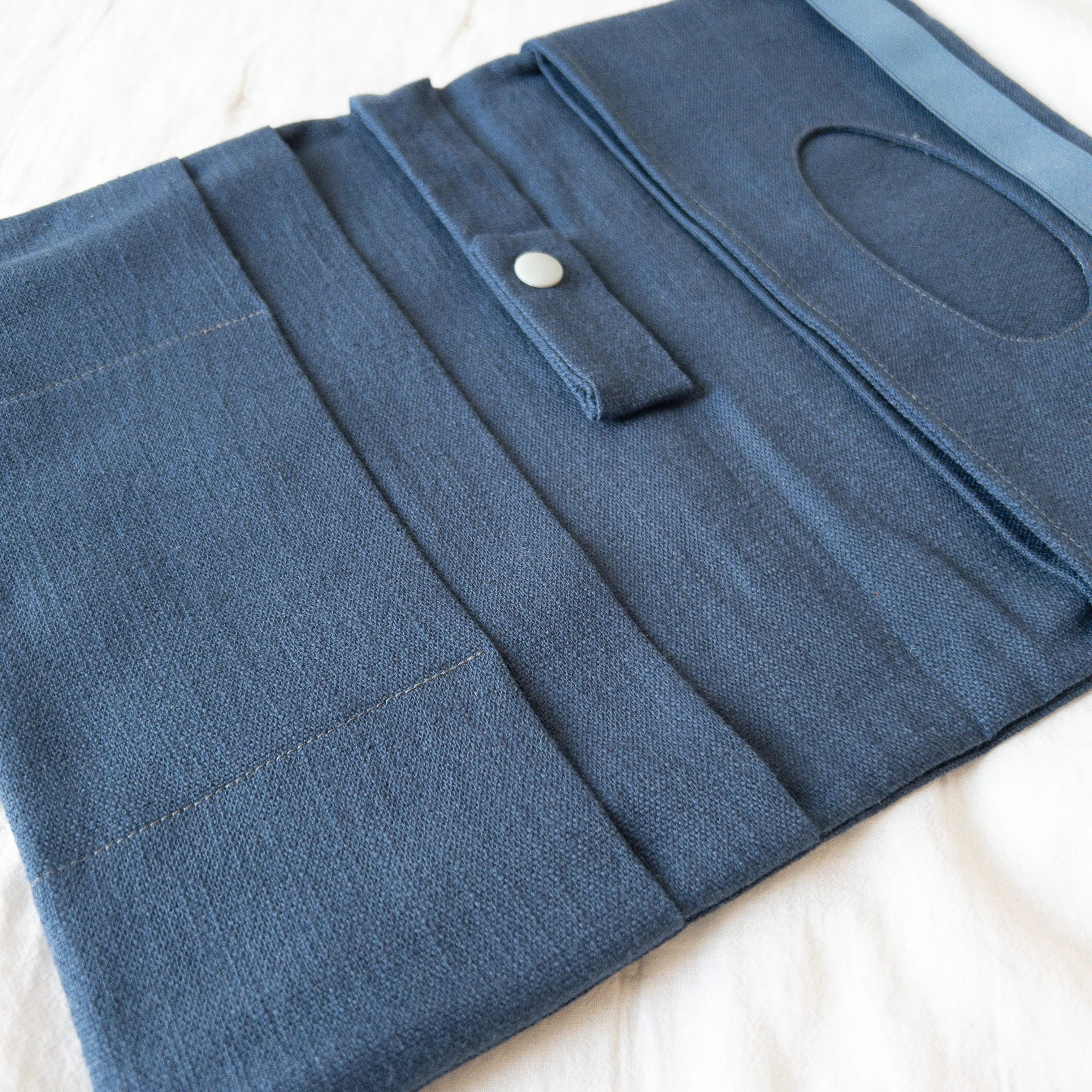 Wickeltasche Windeltasche XL aus Leinen in altrosa, beige, grau und jeans