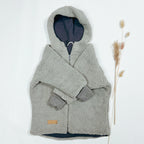 Teddyjacke grau/Musselin