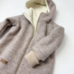 Walkjacke, Wintermantel beige / innen mit Teddystoff I Reißverschluss