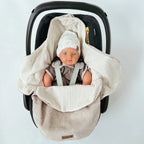 Einschlagdecke Sommer Cord/Musselin beige