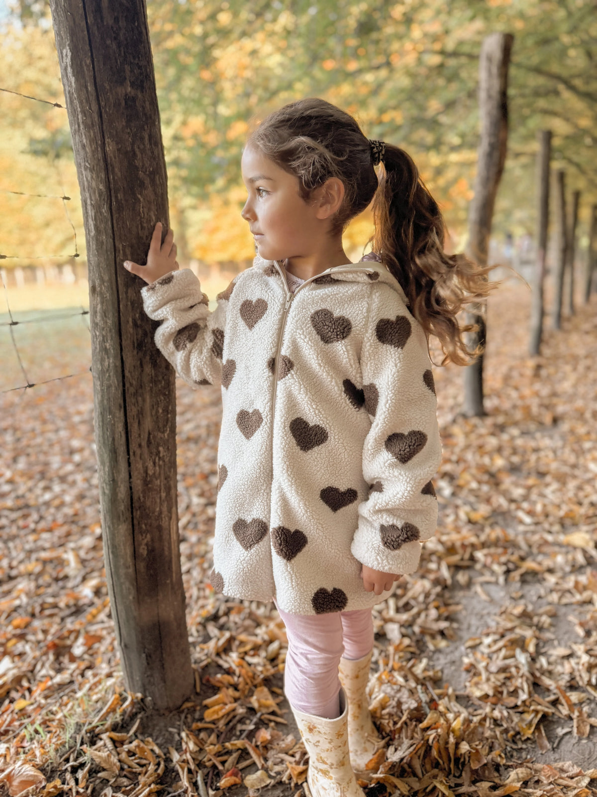 Teddyjacke Herzen  Winterjacke Teddy  Wintermantel Teddy