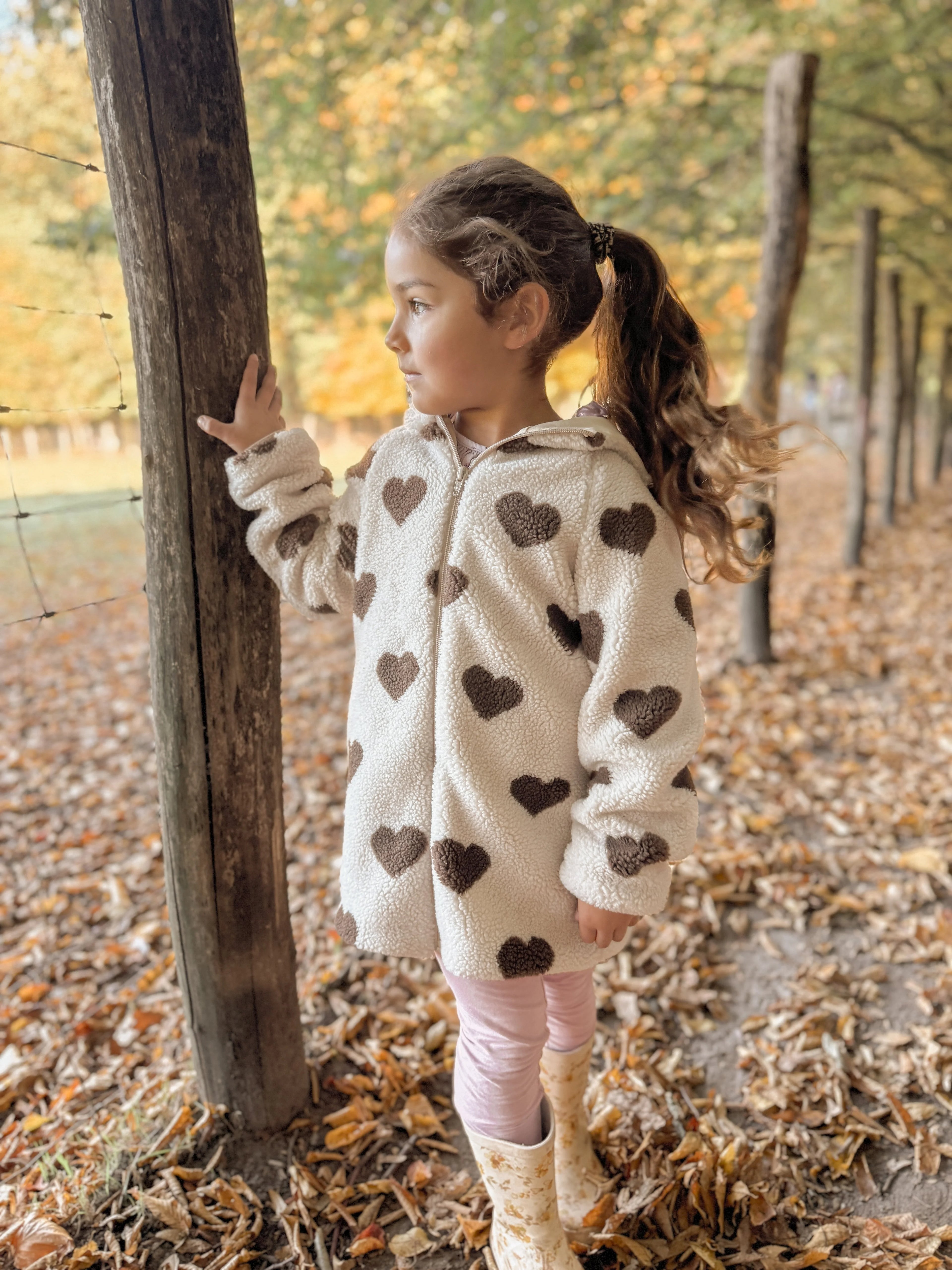 Teddyjacke Herzen  Winterjacke Teddy  Wintermantel Teddy
