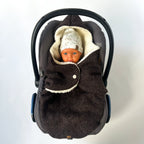 Einschlagdecke Wollwalk /Teddy braun