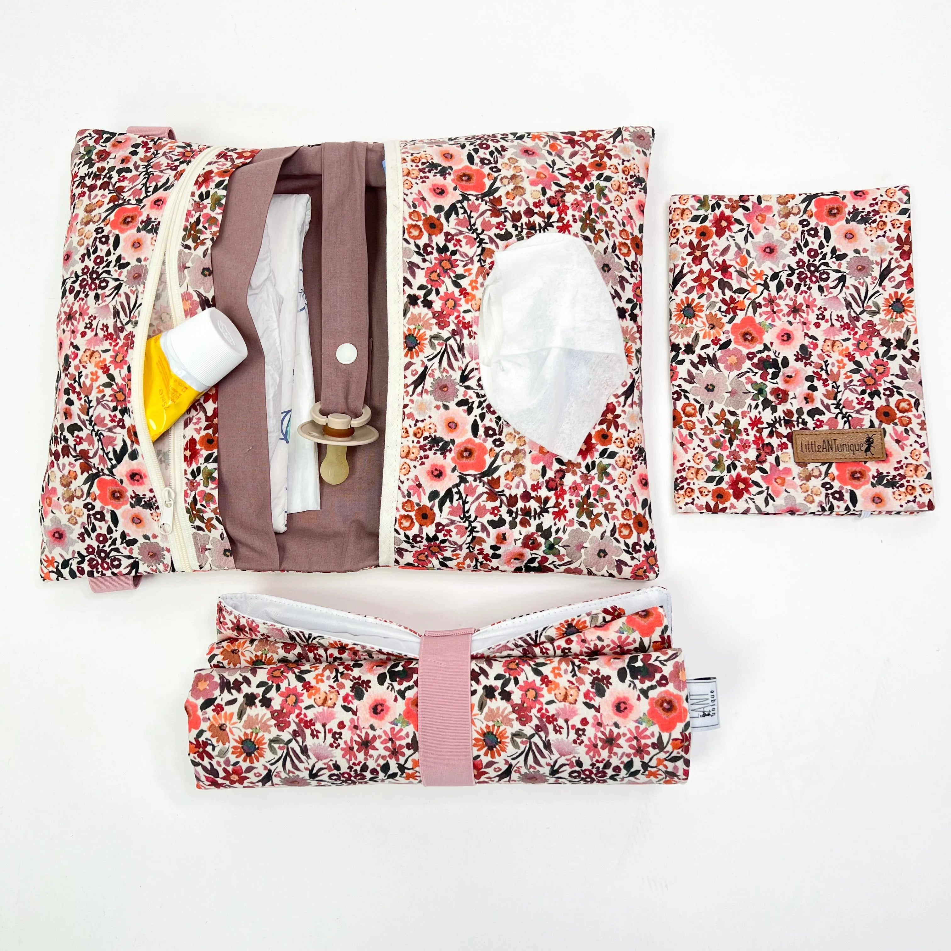 Wickeltasche Windeltasche Flowers Coral