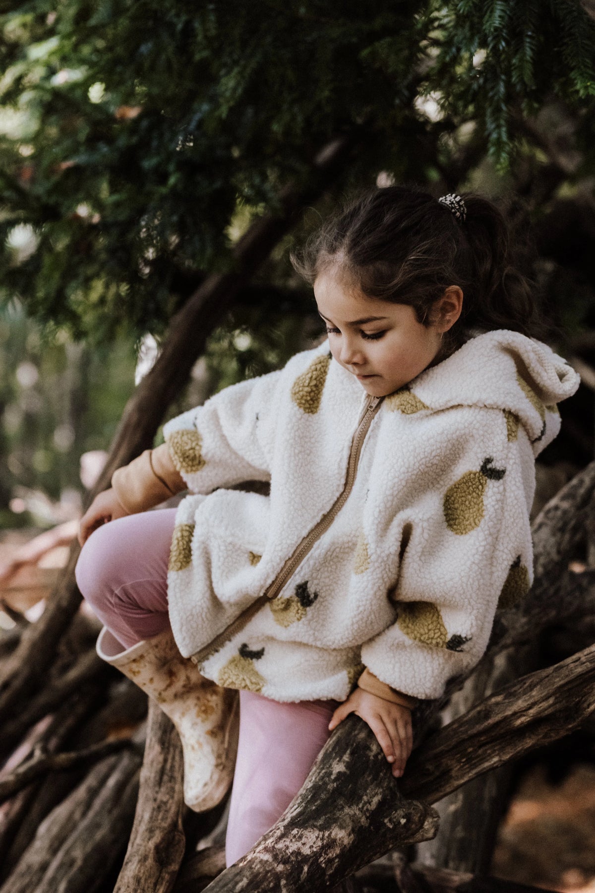Teddyjacke Birnen  Winterjacke Teddy  Wintermantel Teddy