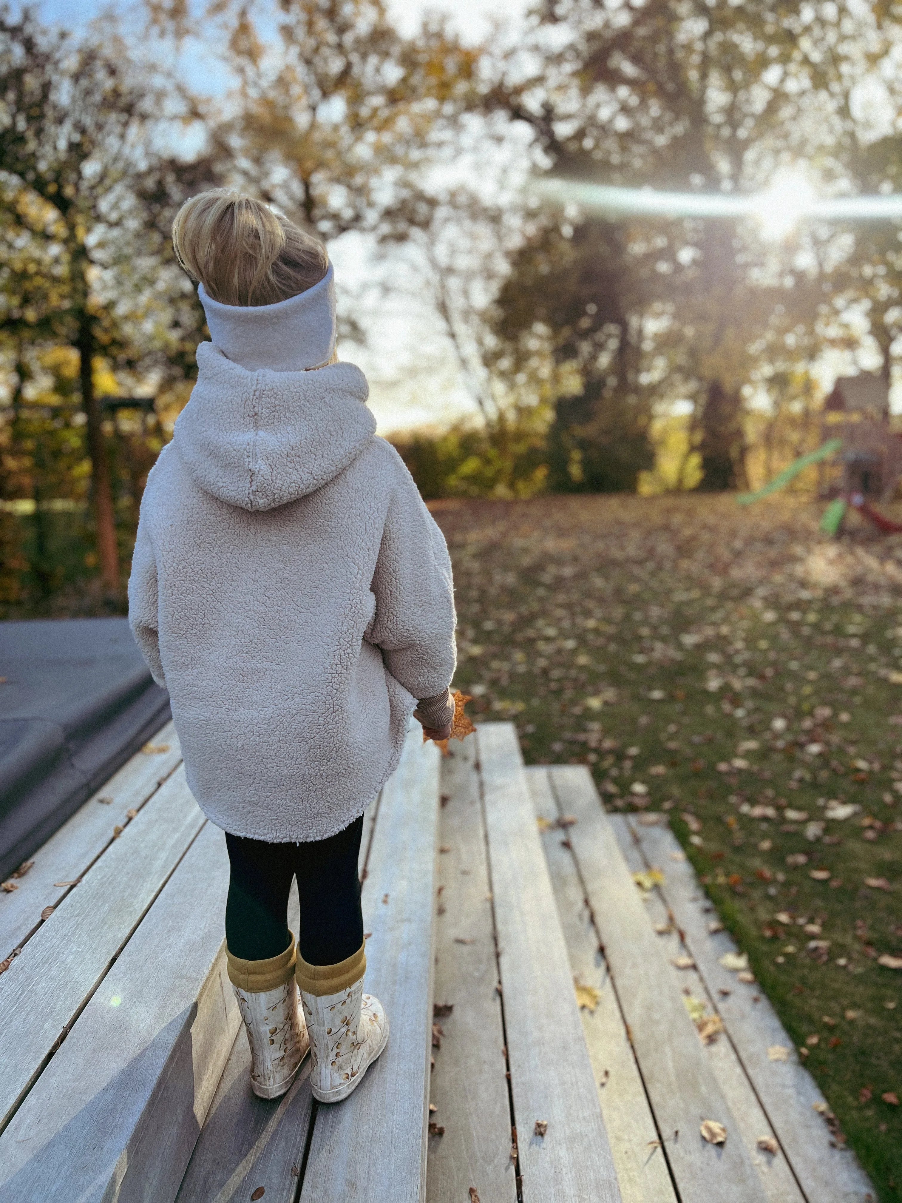 Teddyjacke Oversized, gefüttert mit Teddyfell aus 100% Baumwolle hellbeige