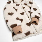 Teddyjacke Herzen  Winterjacke Teddy  Wintermantel Teddy