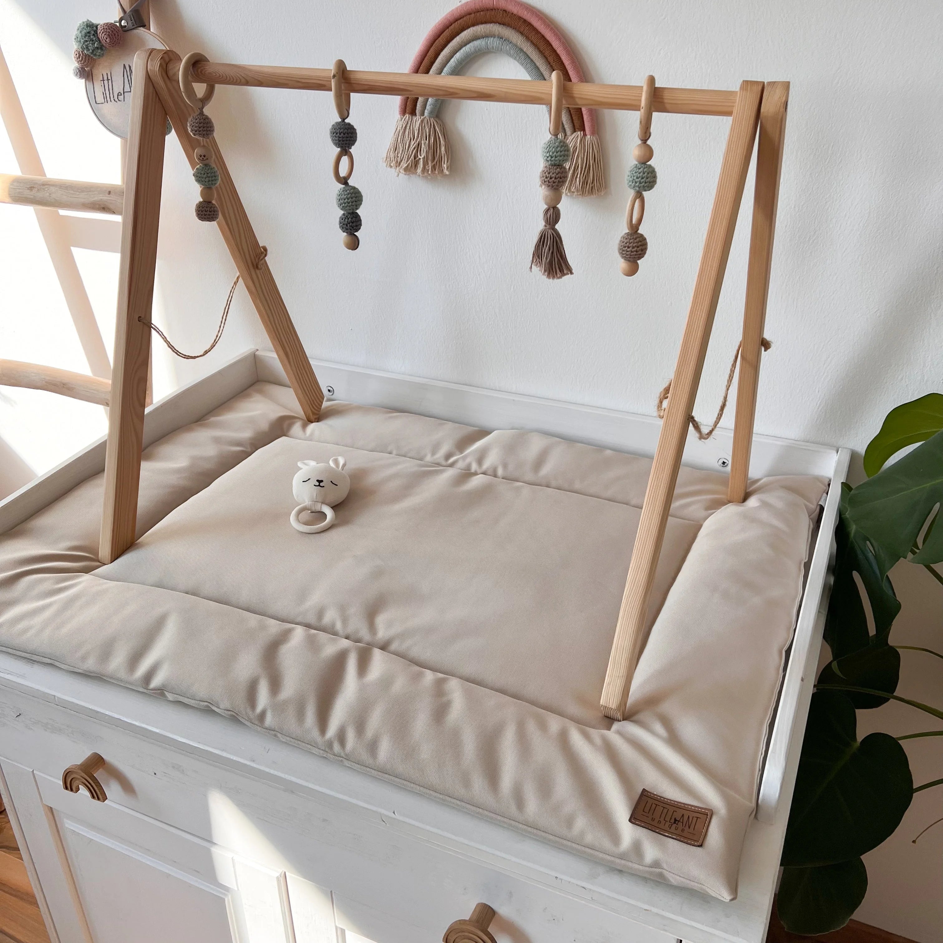 WICKELTISCHAUFLAGE ABWISCHBAR BEIGE