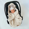Einschlagdecke Teddy/Musselin beige