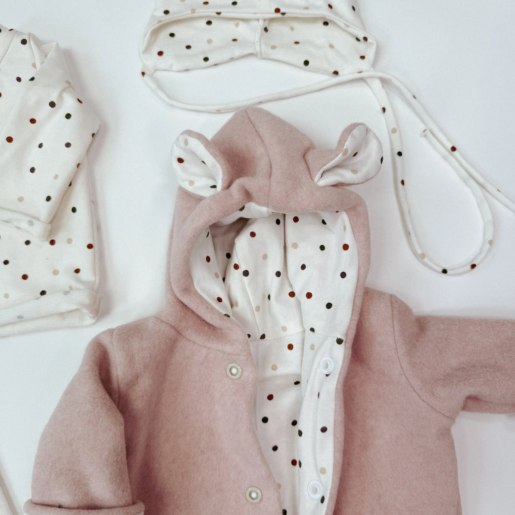 Newbornset Homecoming Bio-Baumwolle Rosa Pünktchen
