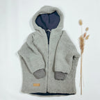 Teddyjacke grau/Musselin
