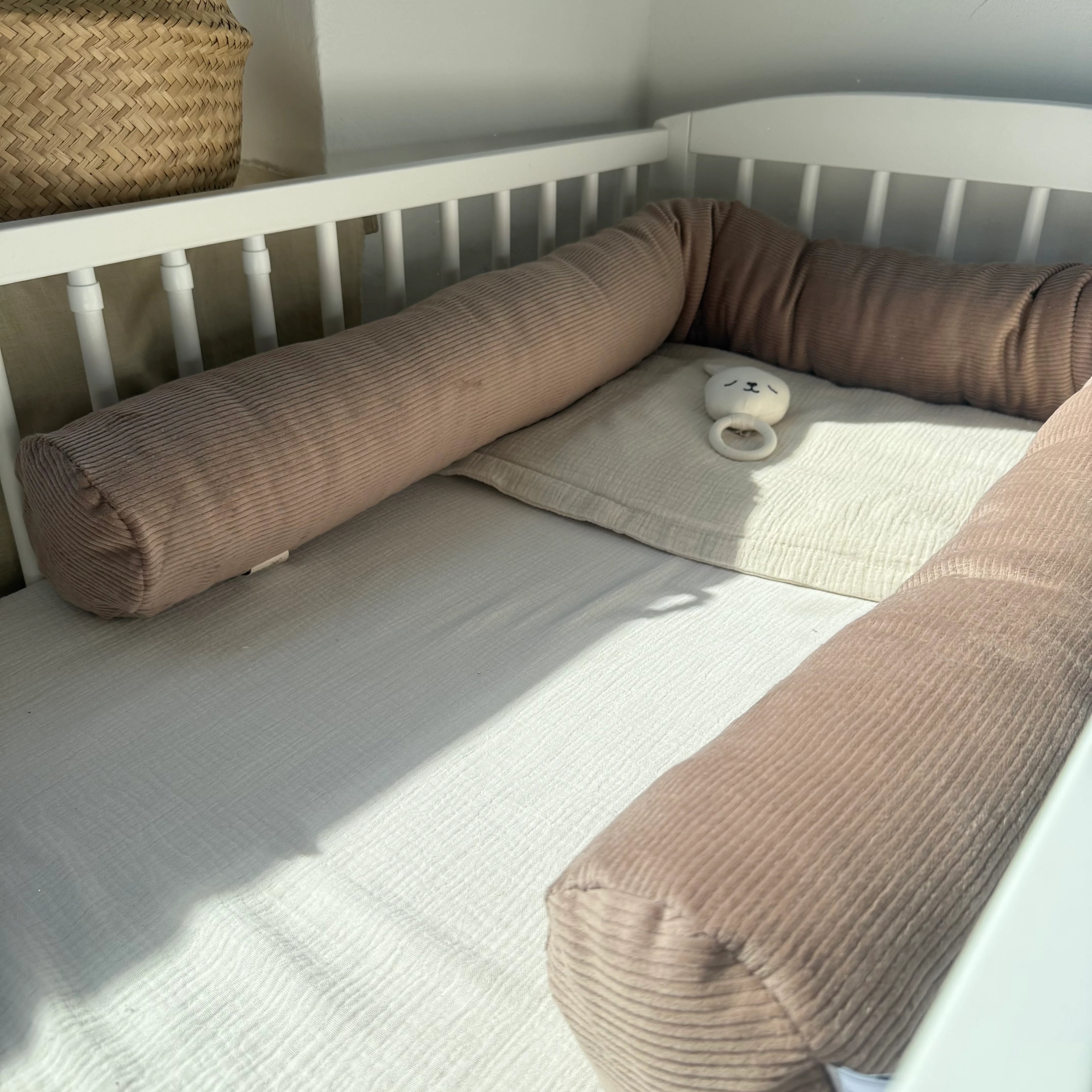 Bettschlange, Wickeltischumrandung Cord taupe