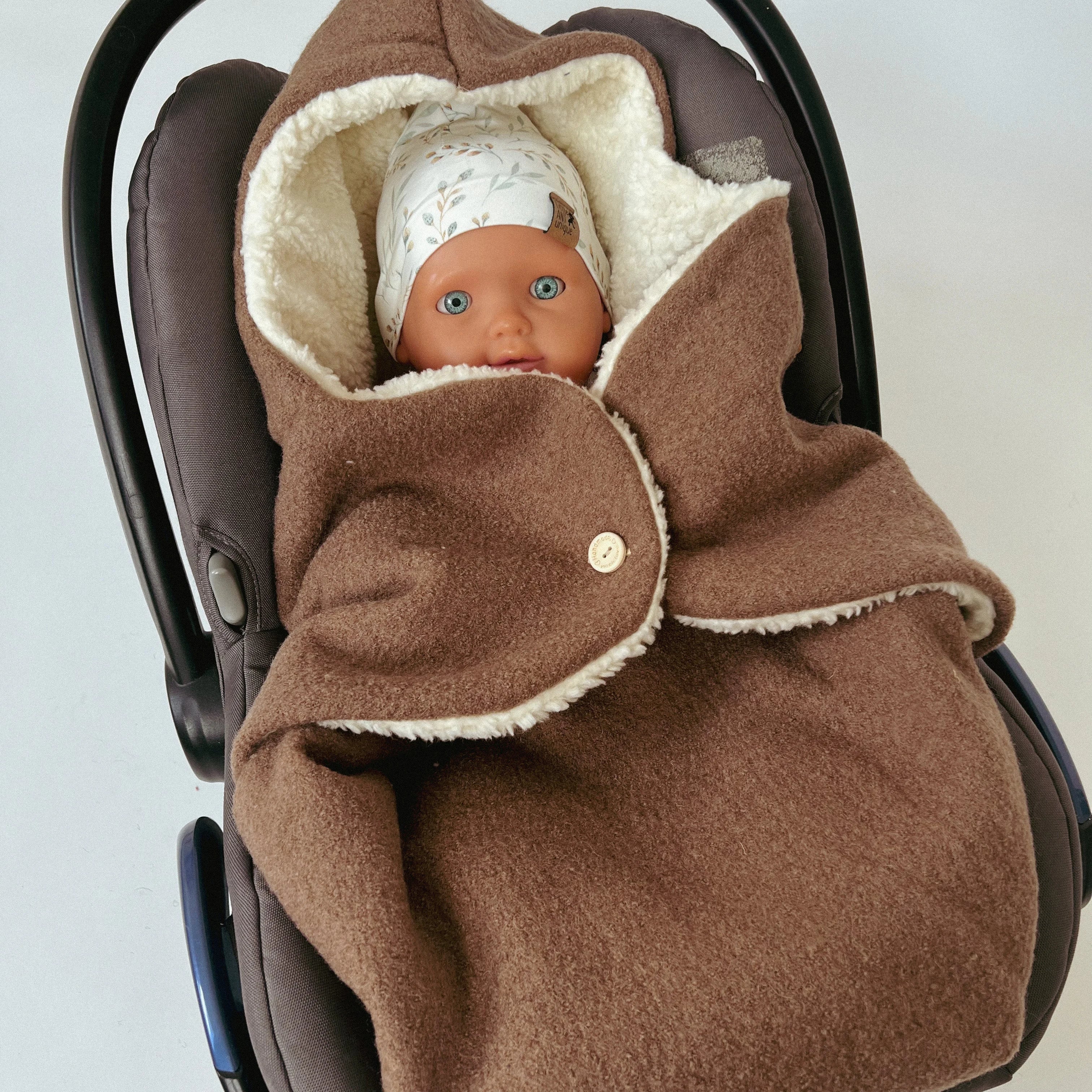 Einschlagdecke Camel Wollwalk/Teddy