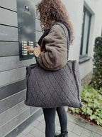 Wickeltasche I Shopper I Teddy schwarz I Mommy Bag