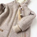 Walkjacke, Wintermantel beige / innen mit Teddystoff I Reißverschluss