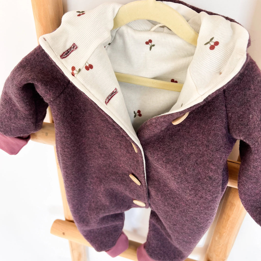 Walkoverall, Winteroverall Violett/Kirschen