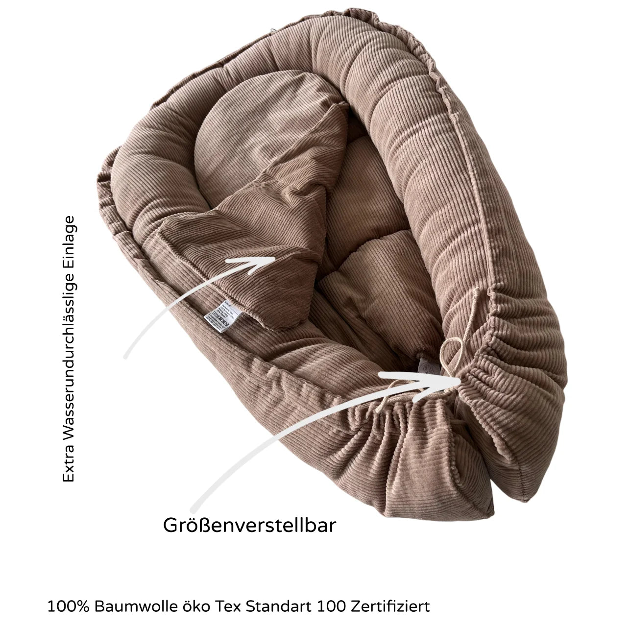 Nestchen Cord taupe