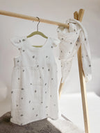 Kleid Baumwoll-Musselin Leaves