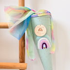 SCHULTÜTE MINT GLITZER RAINBOW