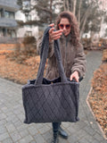Wickeltasche I Shopper I Teddy schwarz I Mommy Bag