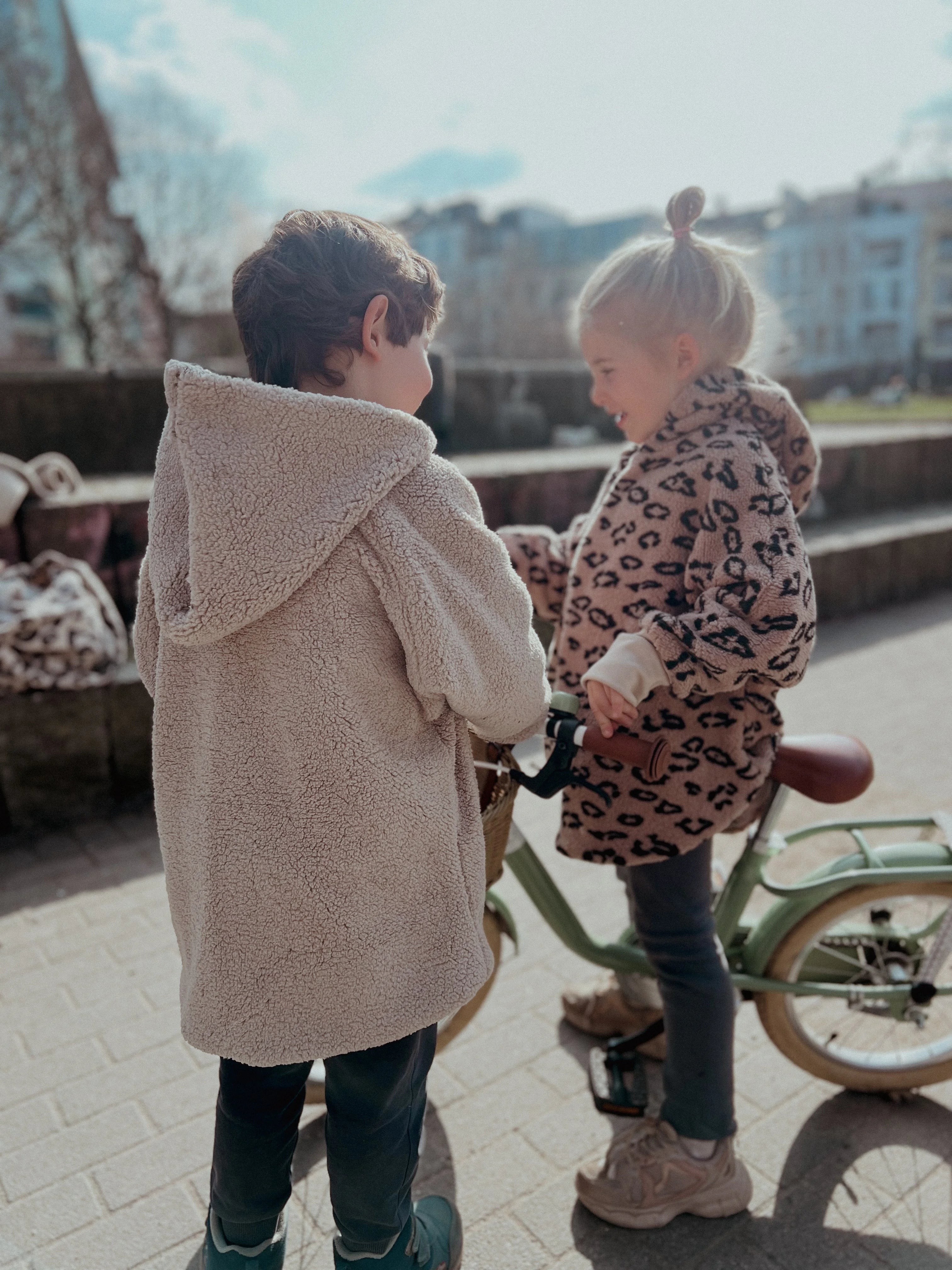 Teddyjacke beige/Musselin