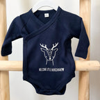 Babybody "Reh Welcome little" aus Biobaumwolle mit Wunschnamen
