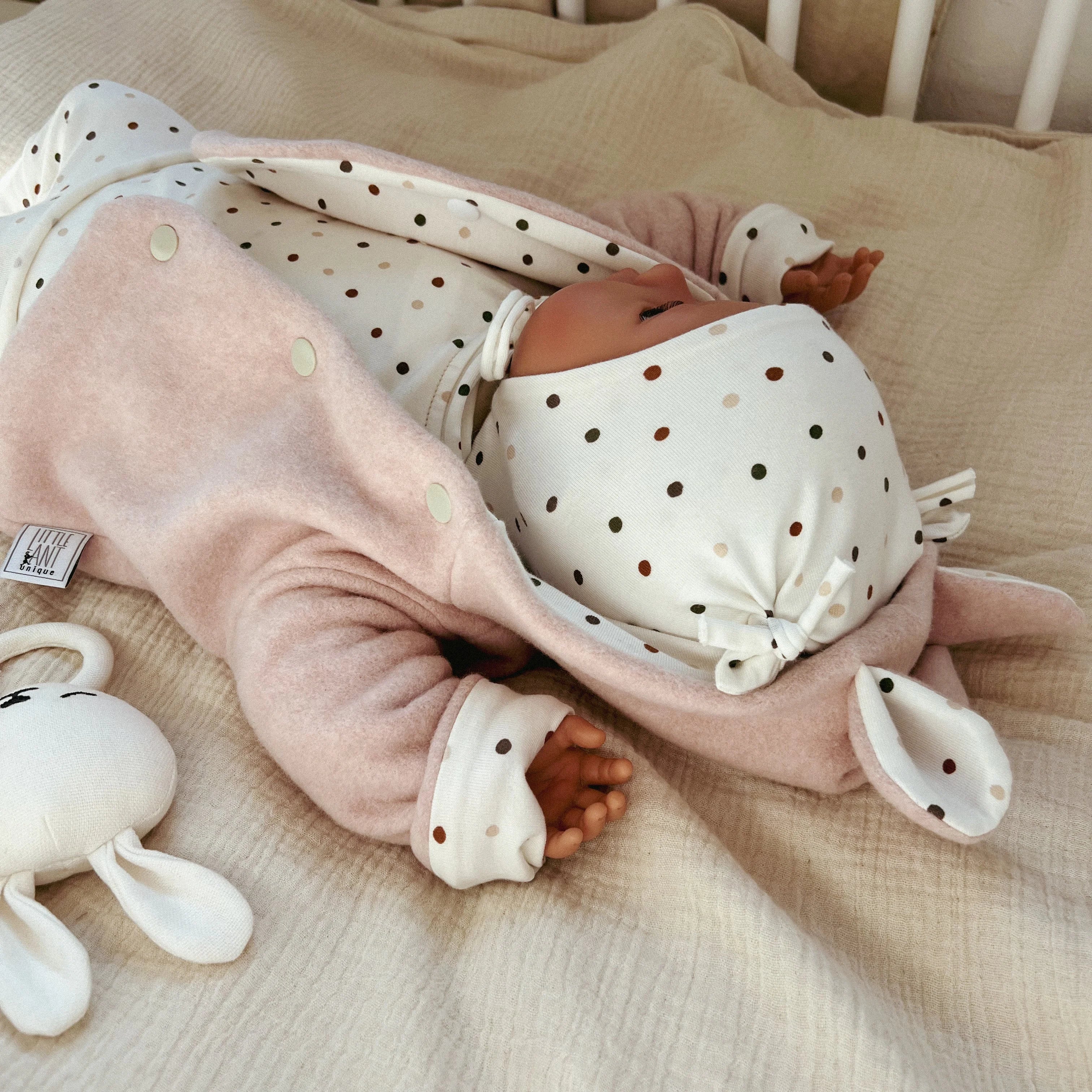 Newbornset Homecoming Bio-Baumwolle Rosa Pünktchen