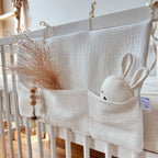 BABYBETTORGANIZER MUSSELIN CREME