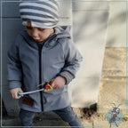 Jacke Softshelljacke Kinderjacke grau