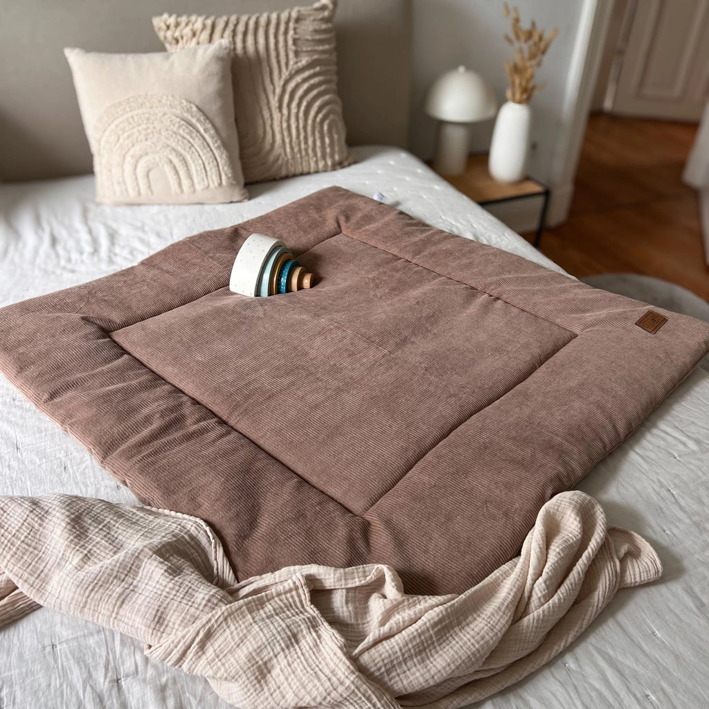 Krabbeldecke I Laufgittereinlage Cord Taupe
