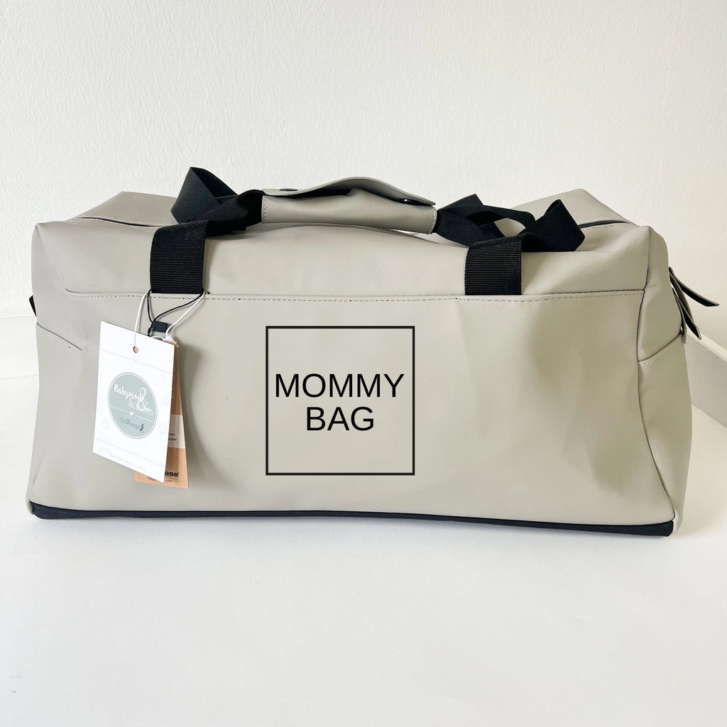 Weekender/Kliniktasche MOMMY BAG Grau /Beige- Wasserabweisend