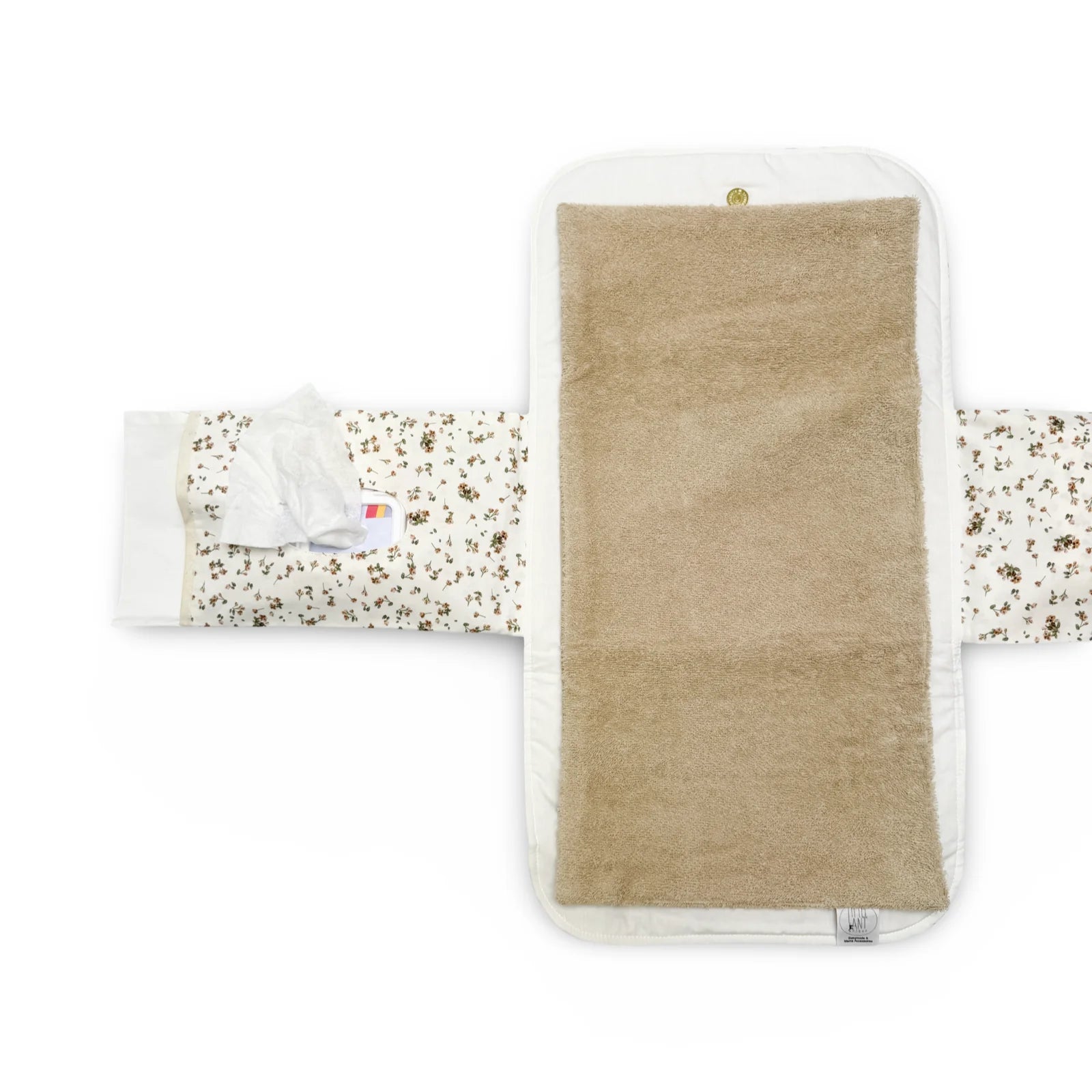 Wickelunterlage & Windeltasche 2in1 für unterwegs I Flowers