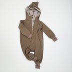 Softshelloverall Taupe Bärchen