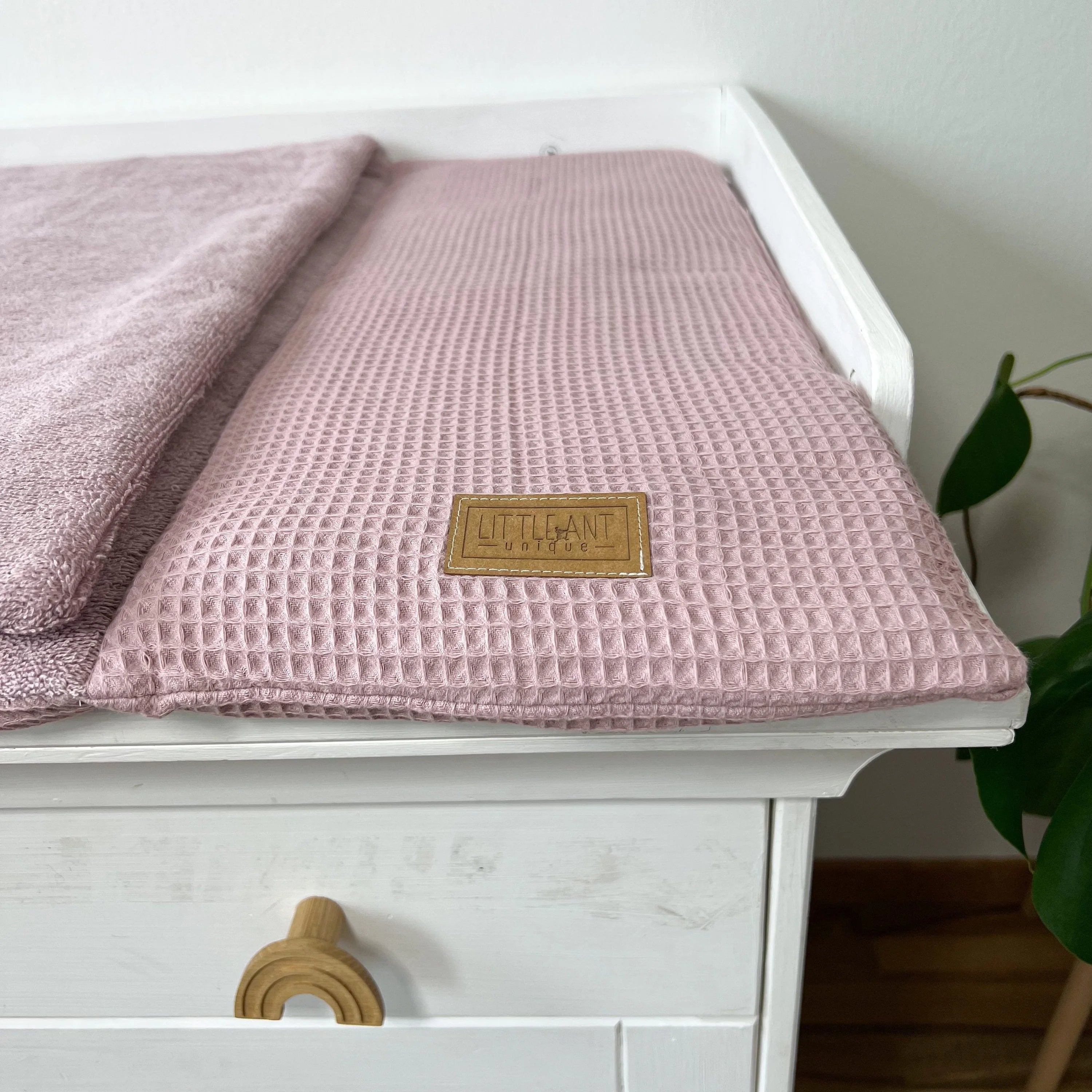 WICKELTISCHAUFLAGE WAFFELPIQUE ROSA