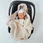 Einschlagdecke Teddy/Musselin beige