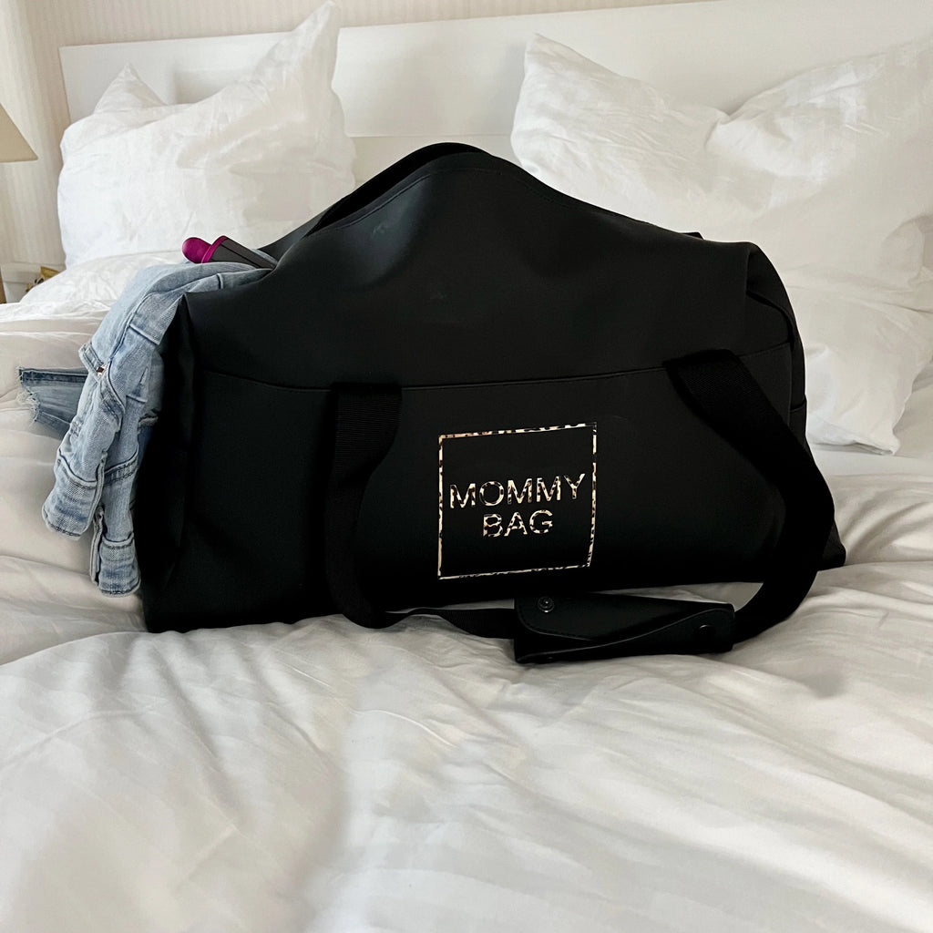 Weekender/Kliniktasche MOMMY BAG  Schwarz -Wasserabweisend