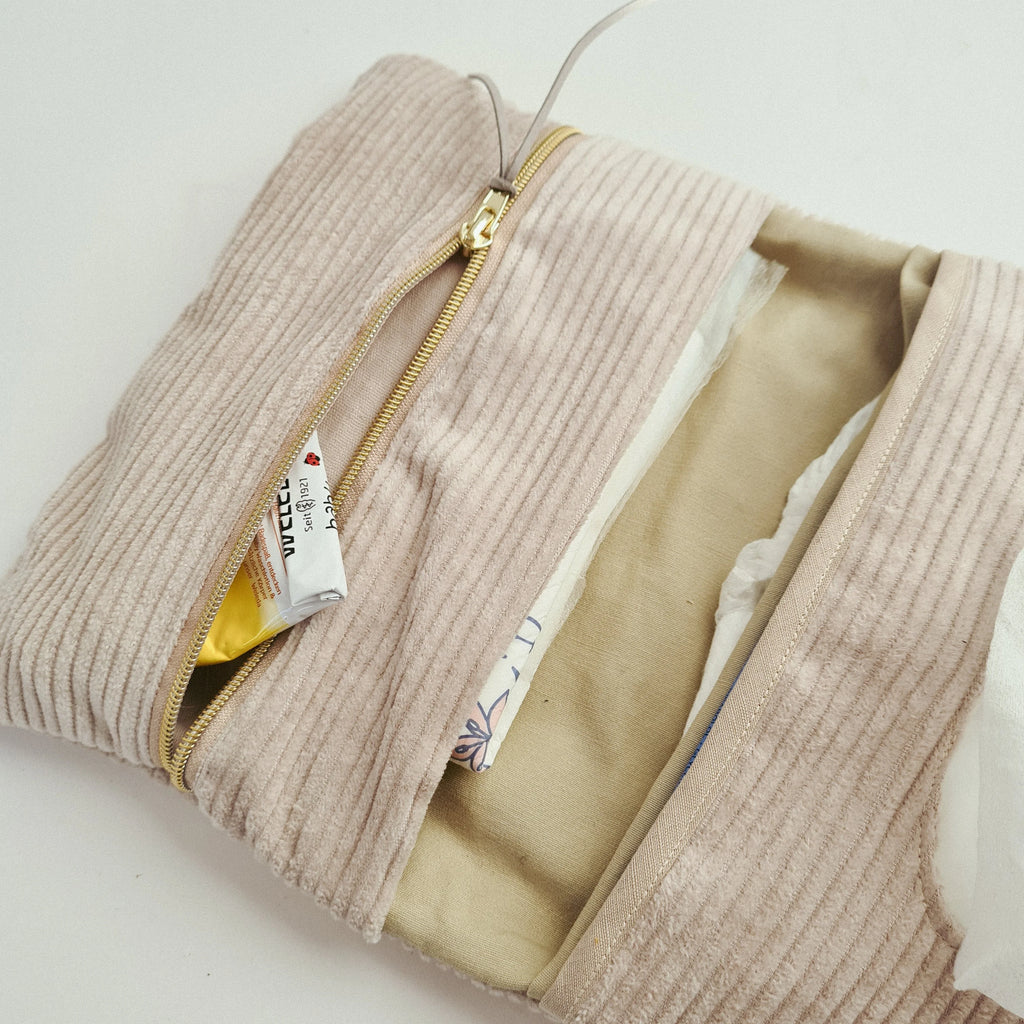 Wickeltasche Windeltasche Cord beige