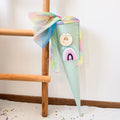SCHULTÜTE MINT GLITZER RAINBOW