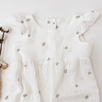 Kleid Baumwoll-Musselin Leaves