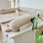 WICKELTISCHAUFLAGE WAFFELPIQUE BEIGE