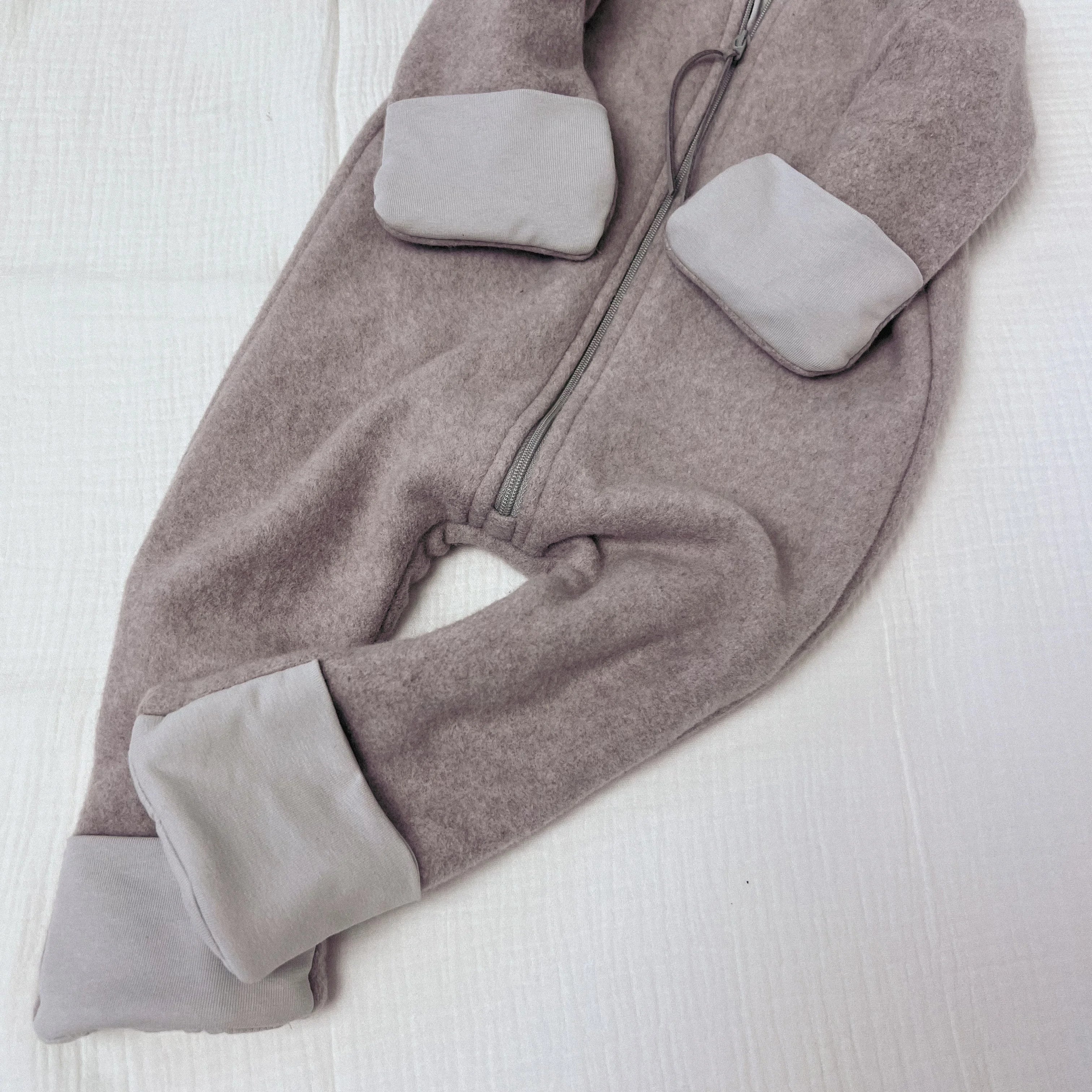 Bio Baumwoll Fleeceoverall beige