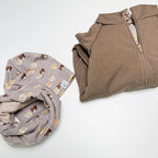 Softshelloverall Taupe Bärchen