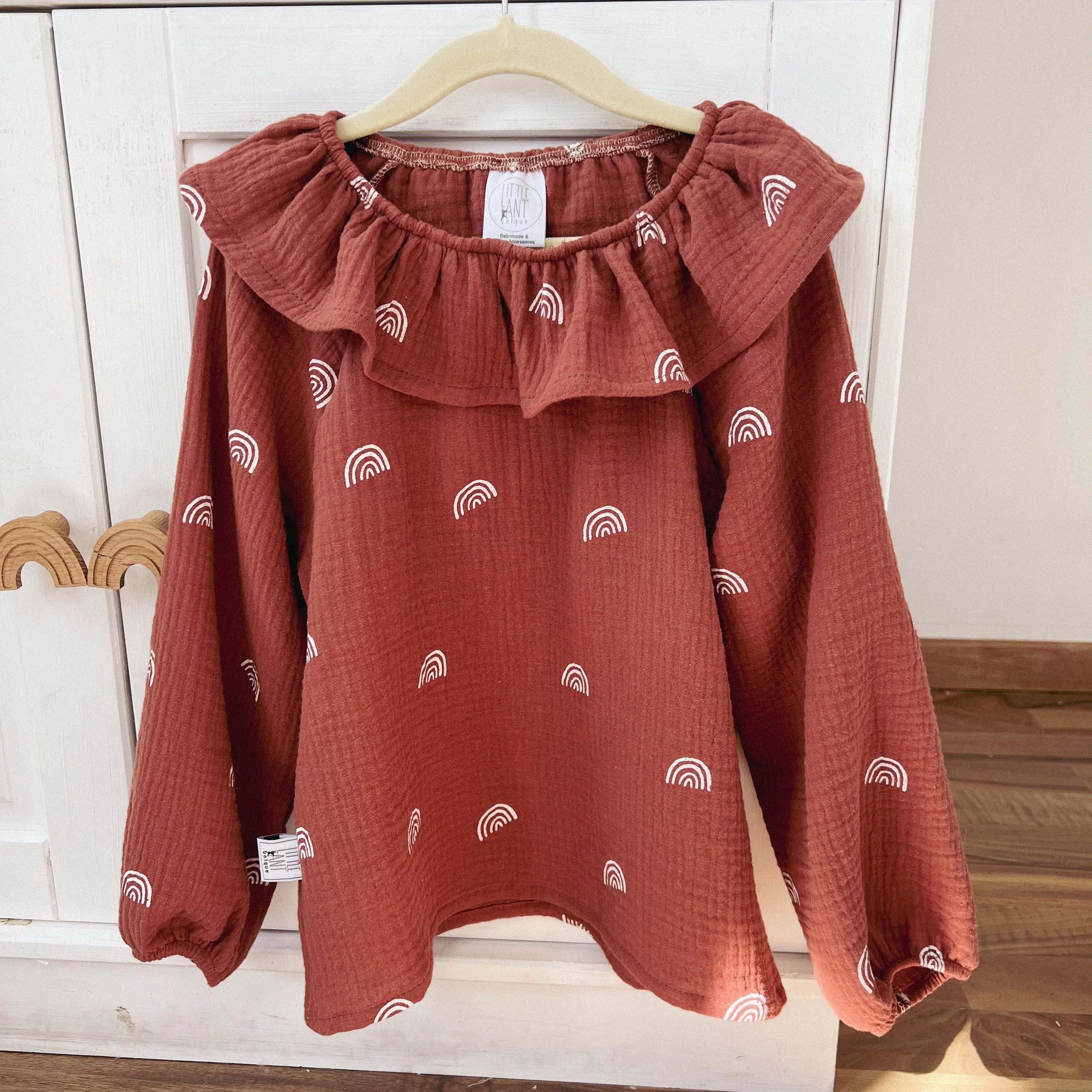 Bluse Baumwoll-Musselin Rainbow