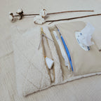 Windeltasche Teddyfell creme rauten