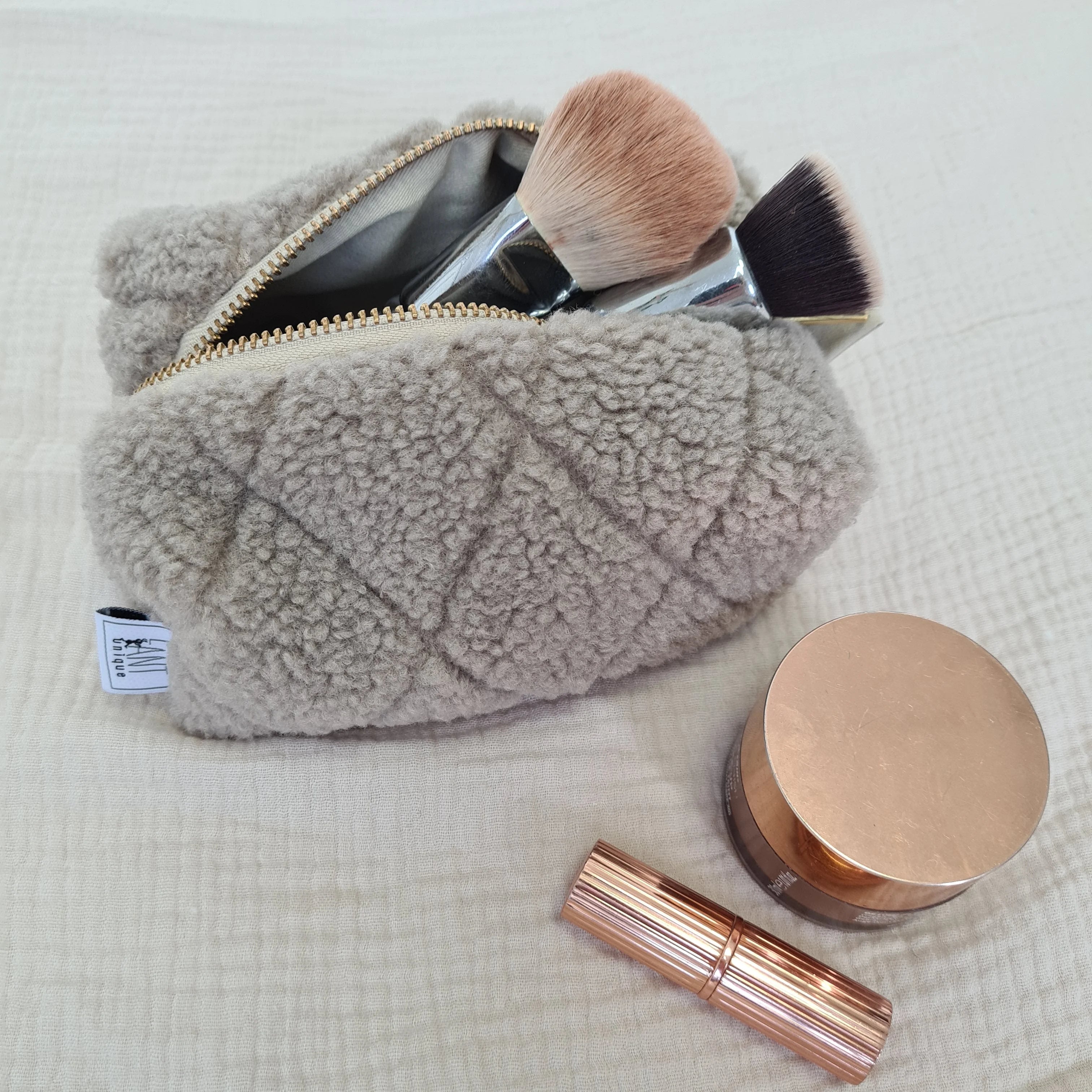 Kulturtasche I Windeletui Teddy beige I Schminktasche