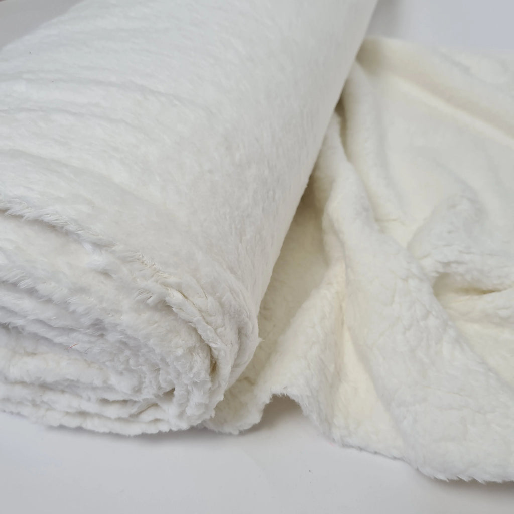 Teddystoff Teddyplüsch creme