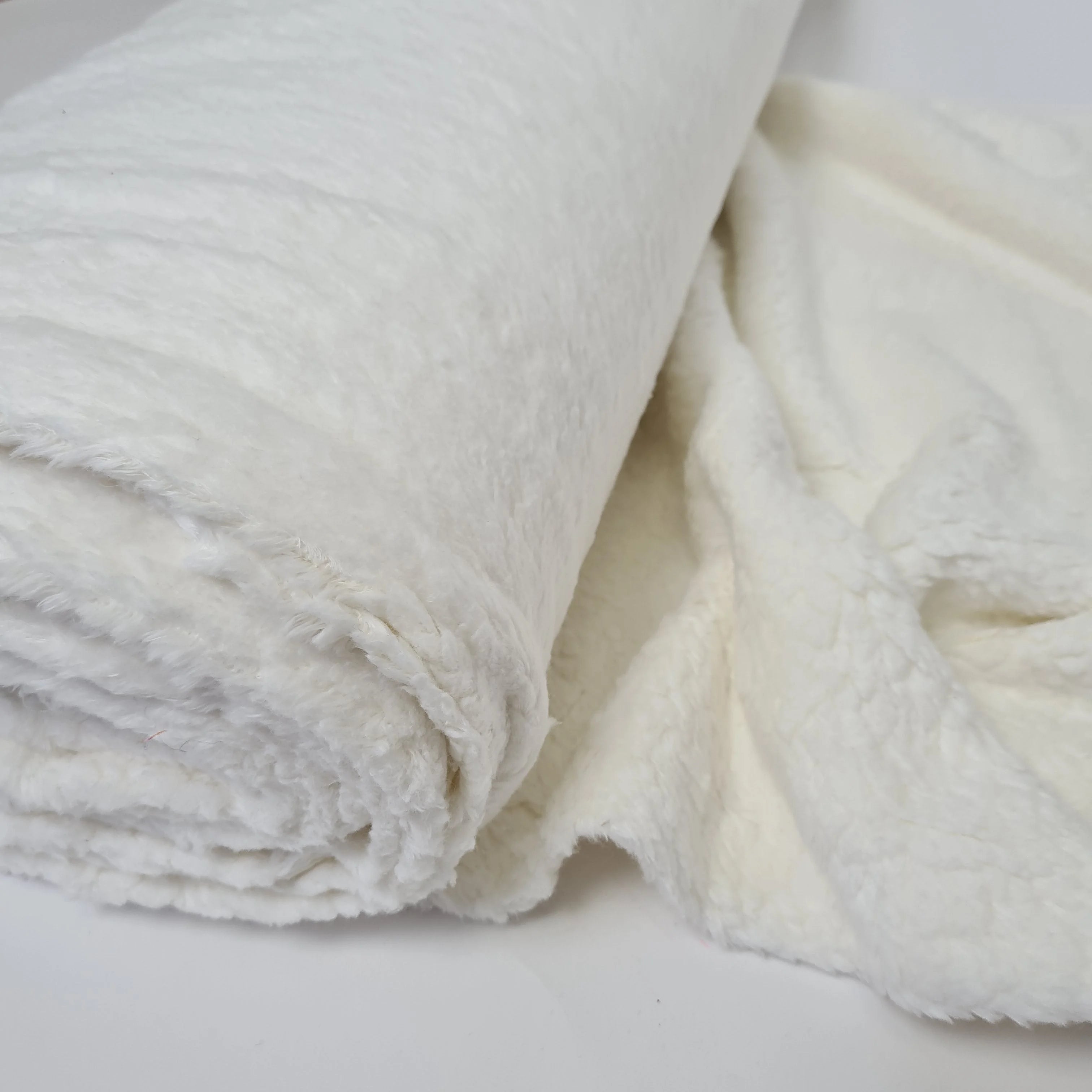 Teddystoff Teddyplüsch creme