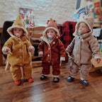Walkoverall, Winteroverall rost/ innen mit kuscheligem Teddystoff