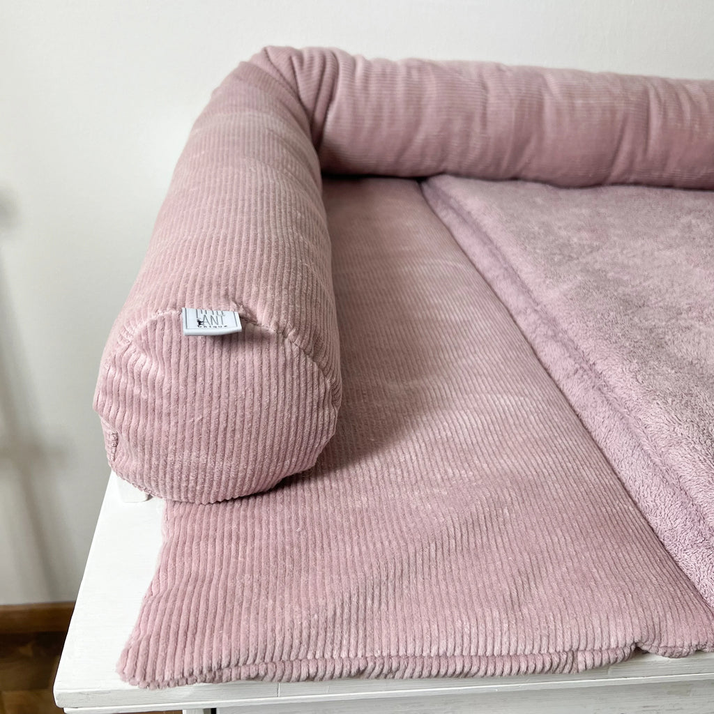 Bettschlange, Wickeltischumrandung Cord rosa