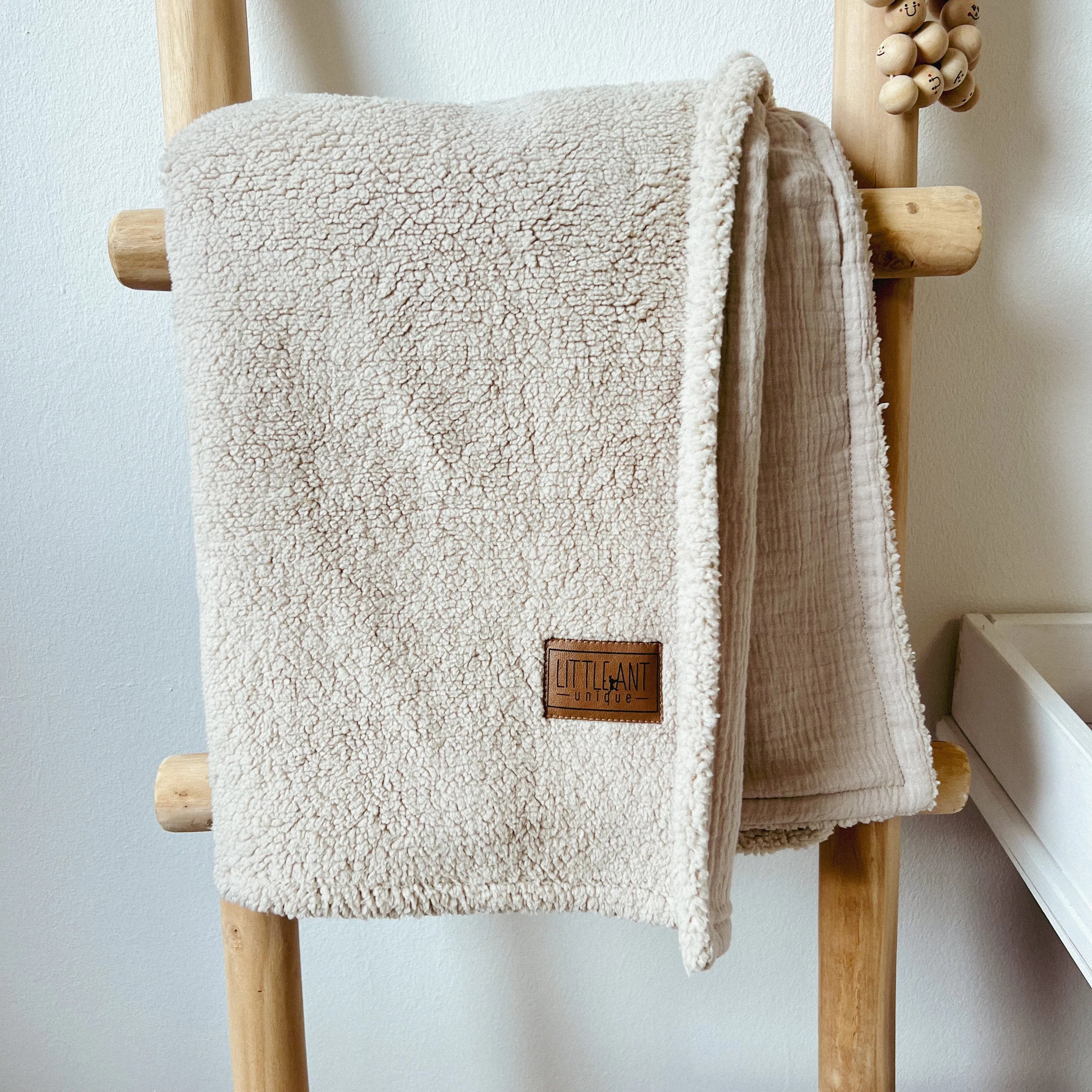 Babydecke I Kinderwagendecke I Kuscheldecke Teddy/Musselin